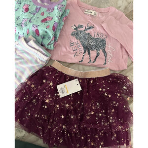 4pc Girl Clothes Bundle Sz 6-8 Abercrombie, Cotton PJ, Tulle Ballet Skirt $20Tag